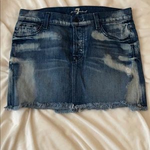 7 for all man kind denim skirt